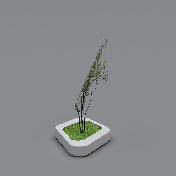 Urban Oasis Low-Poly Tree 3D Model