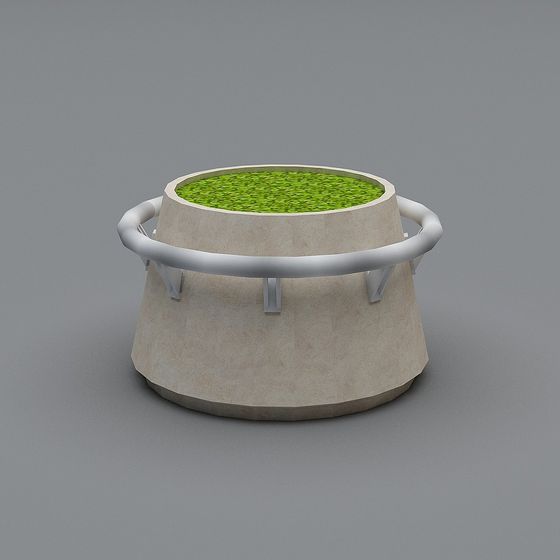 Concrete Planter 3D model for Creative Designs