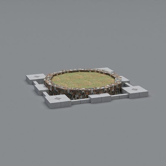 Round Pebble Pond 3D model