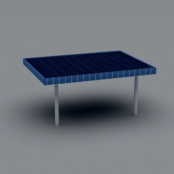 Stylish Solar Panel Table 3D Model