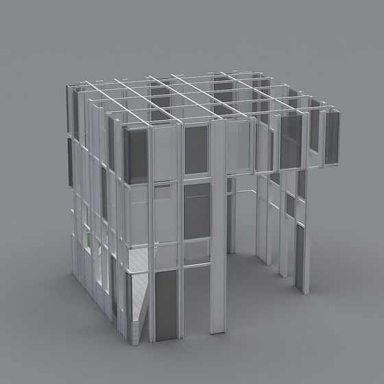 Futuristic Building Framework 3D model