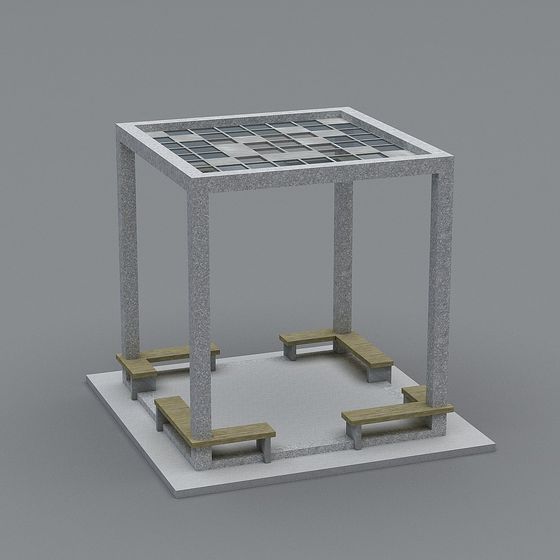 Modern Urban Rest Pavilion 3D model