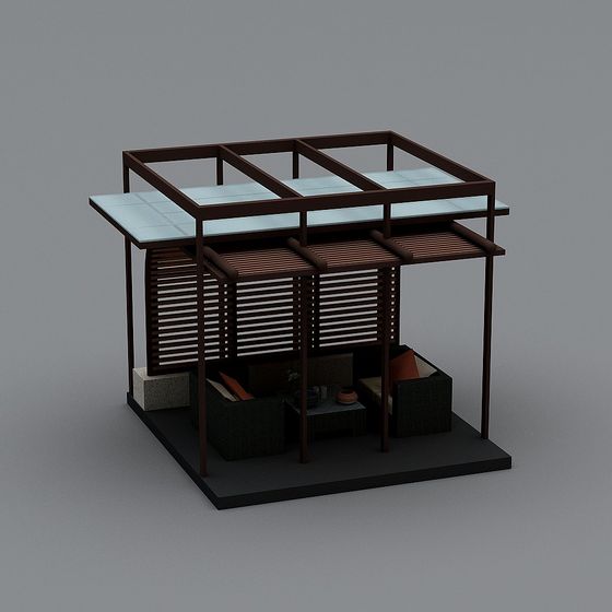 Serene Low-Polygon 3D Model with Modern Aesthetic