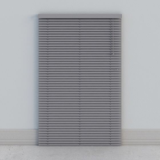 Stylish Gray Shutter 3D model for Interior Spaces
