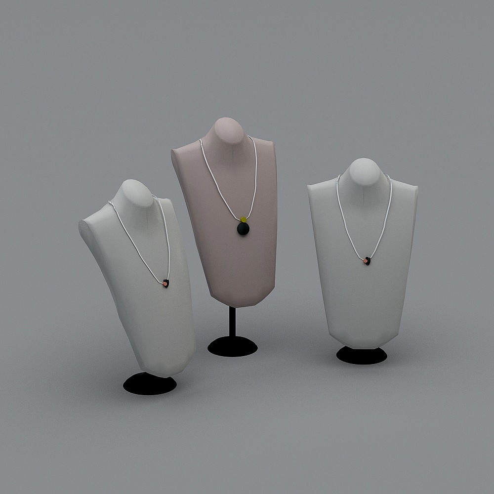 Elegant Necklace Display Stand 3D model