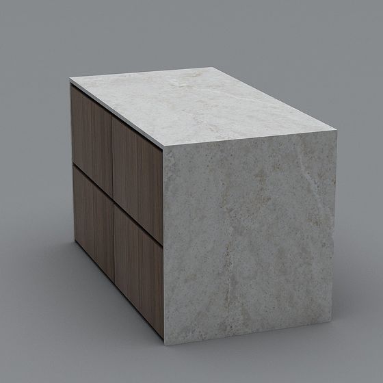 Minimalist Storage Cabinet 3D Model