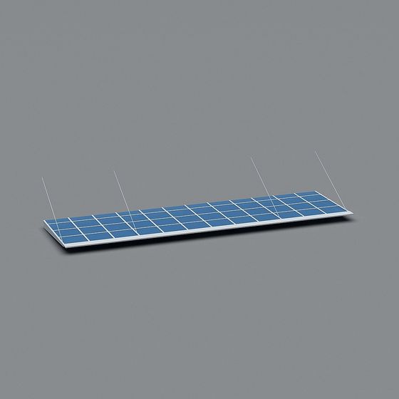 Solar Panel Low-Poly 3D Model