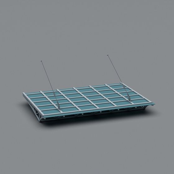 Futuristic Urban Balcony 3D model