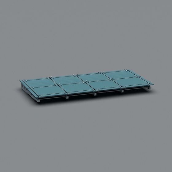 Stylish Glass Platform 3D model for Modern Architecture