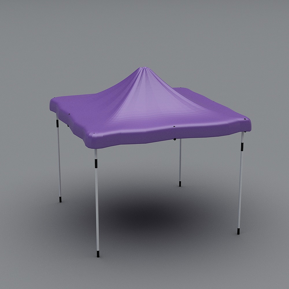 Modern Purple Tent 3D Model