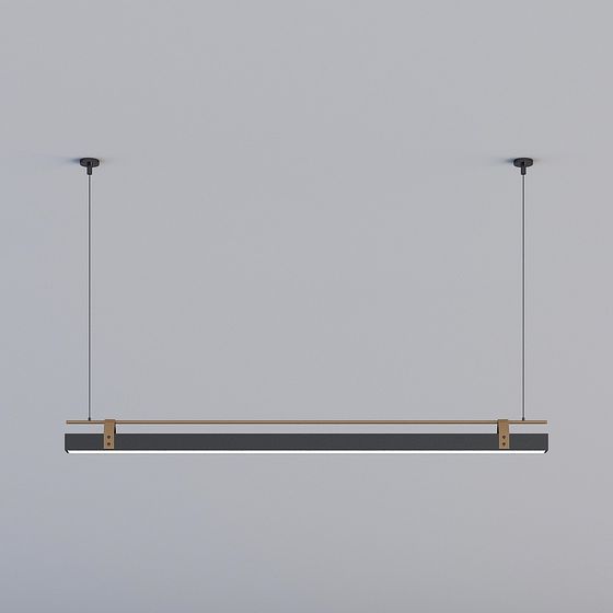 Golden New Chinese Bar Office Chandeliers 3D Model