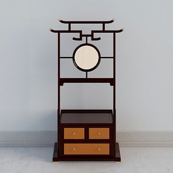 Eastern Screen Coat Rack 3D model