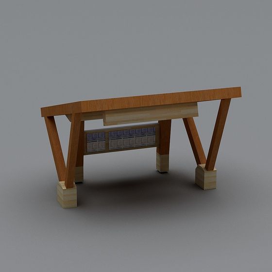 Stylish Urban Bench 3D model for Modern Spaces