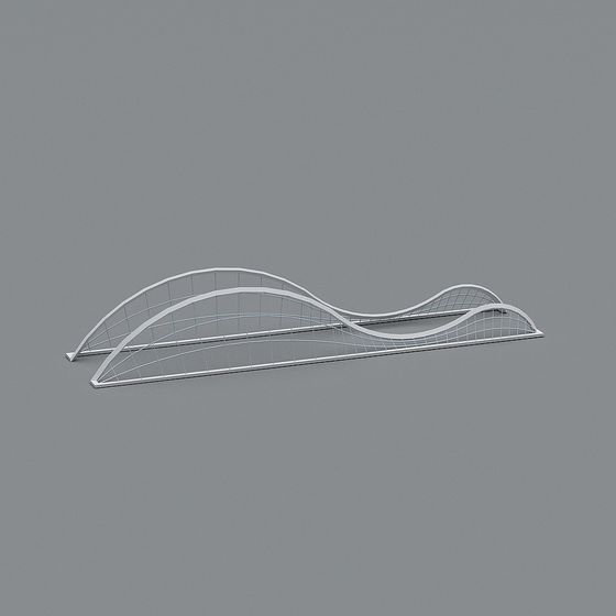Sleek Flowing Bridge 3D model