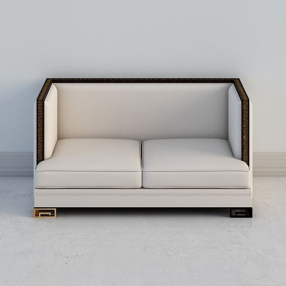 Elegant Low-Poly Sofa 3D model for Modern Interiors