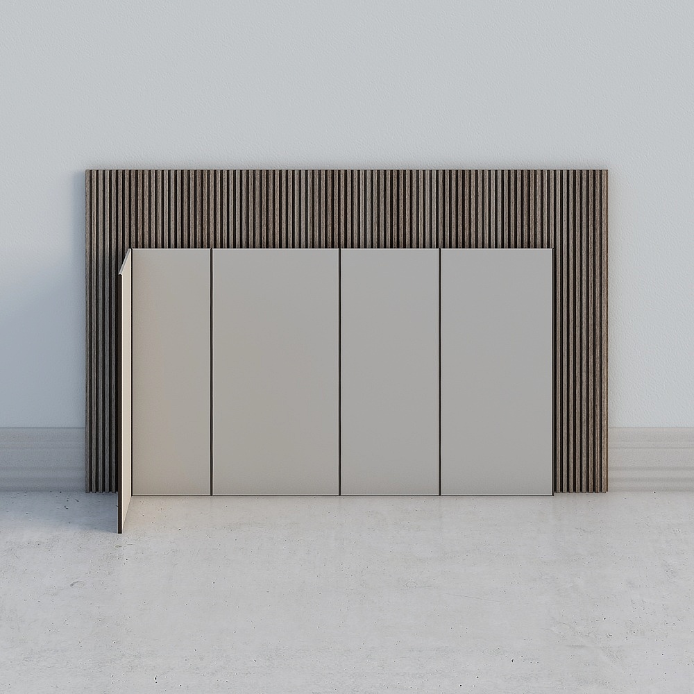 Minimalist style background wall wood panel wall