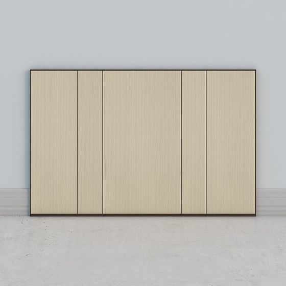 Wood Grain Partition Wall 3D model