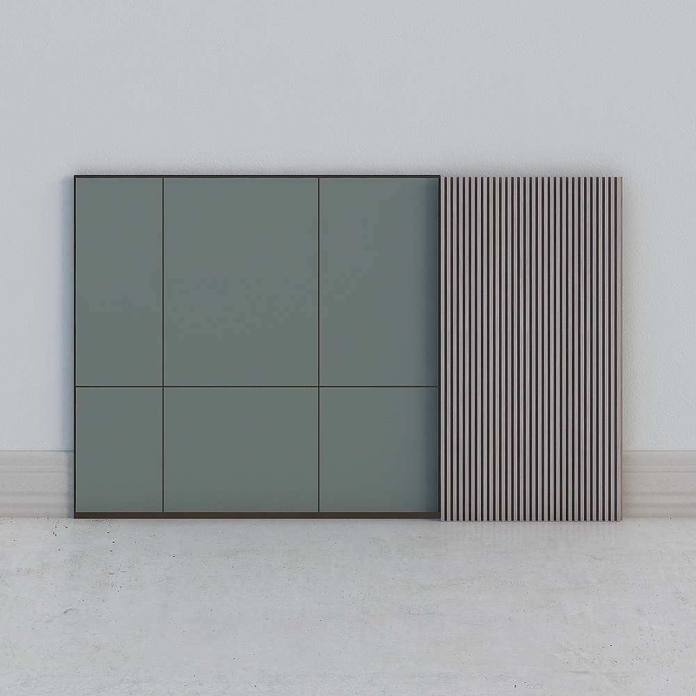 Light luxury style modern minimalism-wainscot background wall solid wood grille-9515 Glacier Blue