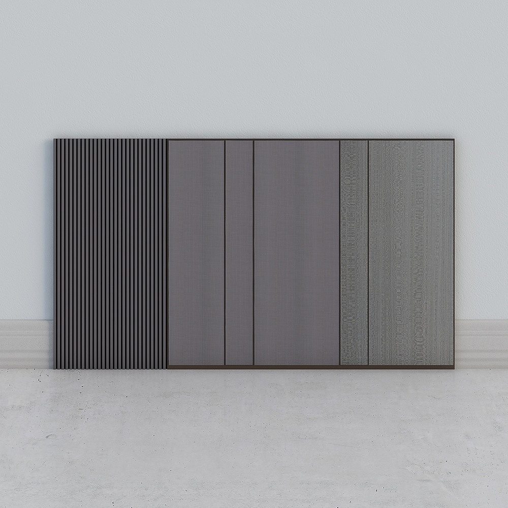 Light luxury style modern minimalism-wainscot background wall solid wood grille-9576 black Shanis wood