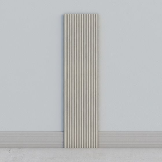 Stylish Striped Wood Panel 3D model