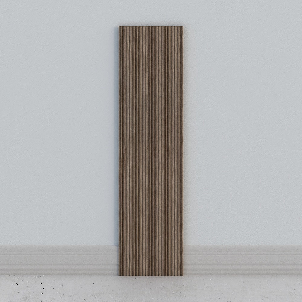 Solid wood grille background wall wainscot-9529 North American walnut-1