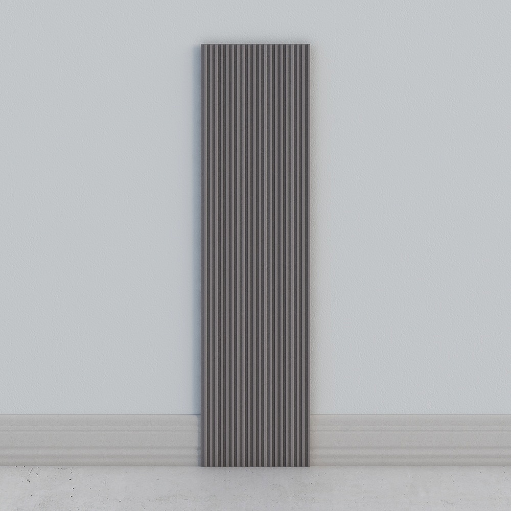 Solid wood grille background wall wainscot-9509 khaki gray