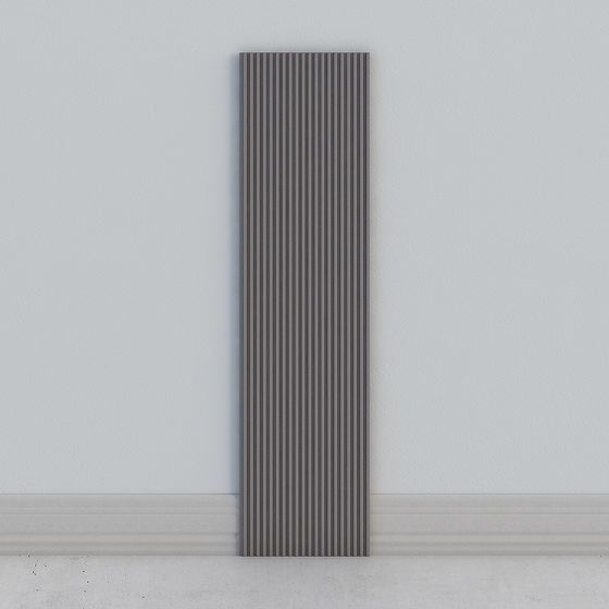 Futuristic Gray Striped Wall Panel 3D model