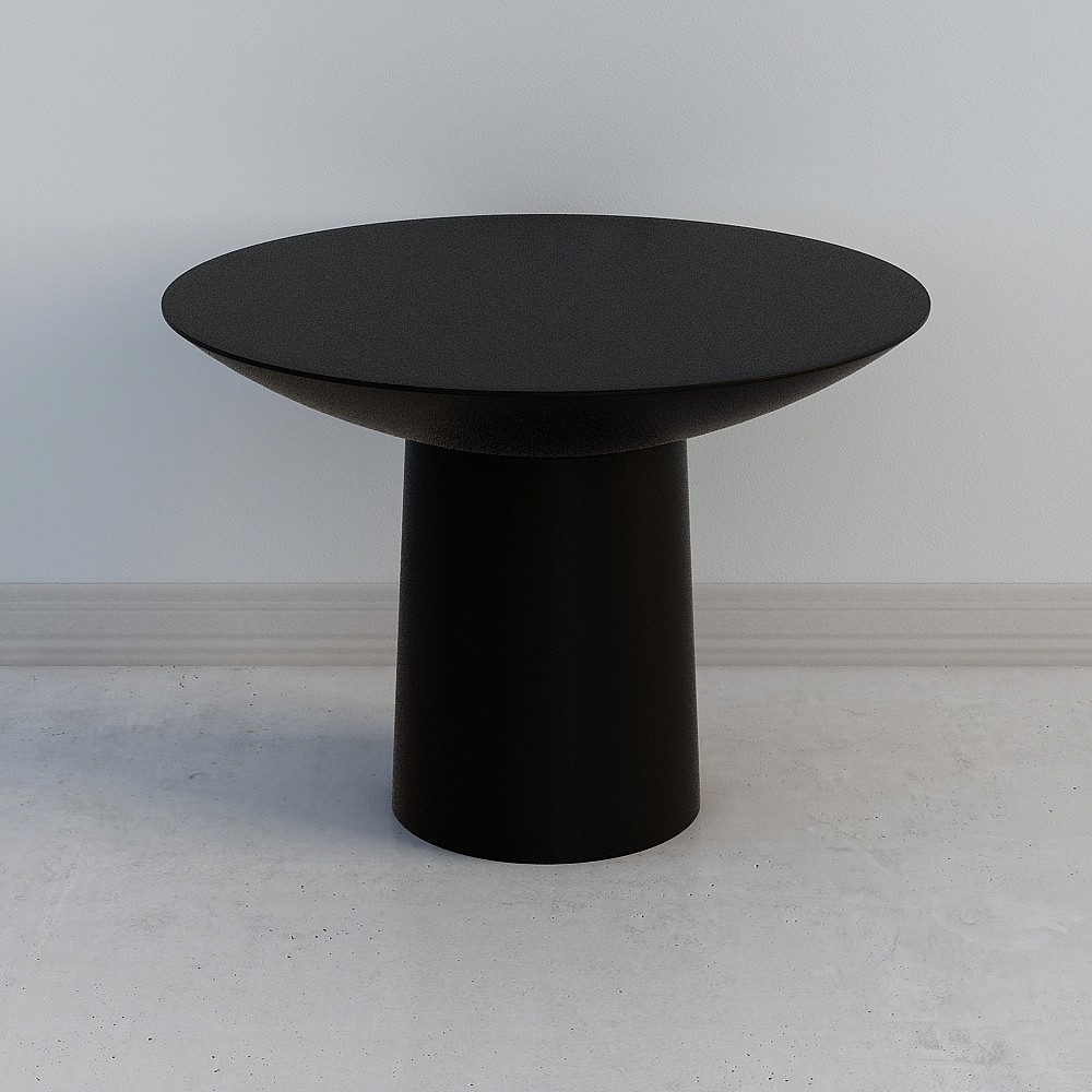 Moda Rotonda Moderna con Alcuni Lati - Alcuni Bordo Conici Neri