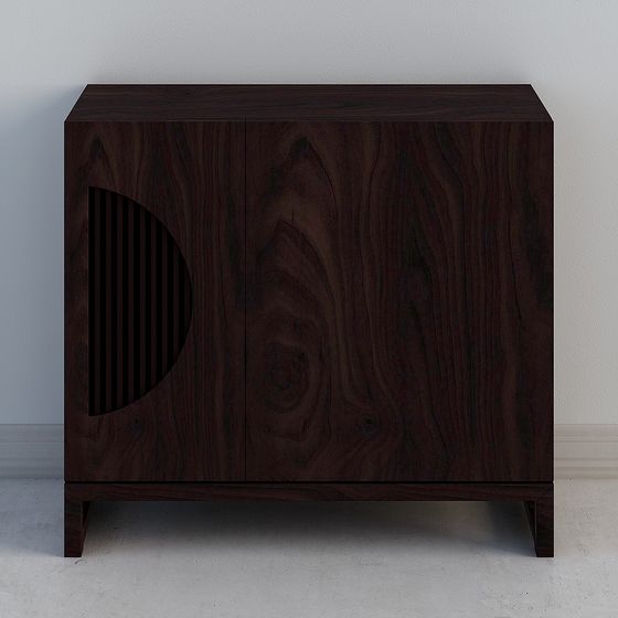 Wooden Art Cabinet 3D model