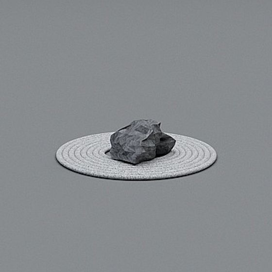 Rock and Carpet 3D model