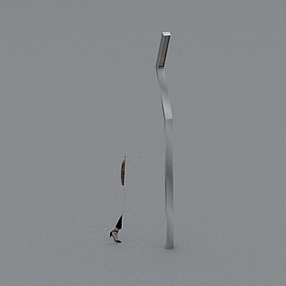 Futuristic Modern Streetlamp 3D model