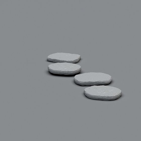 Natural Low Poly 3D Stone Slabs Model