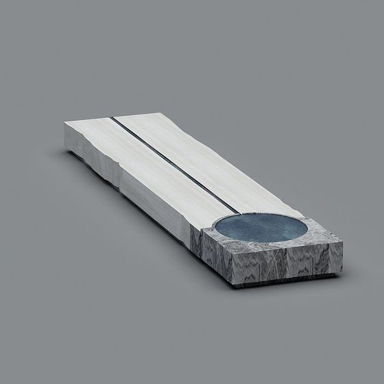 Elegant Marble Bench 3D Model
