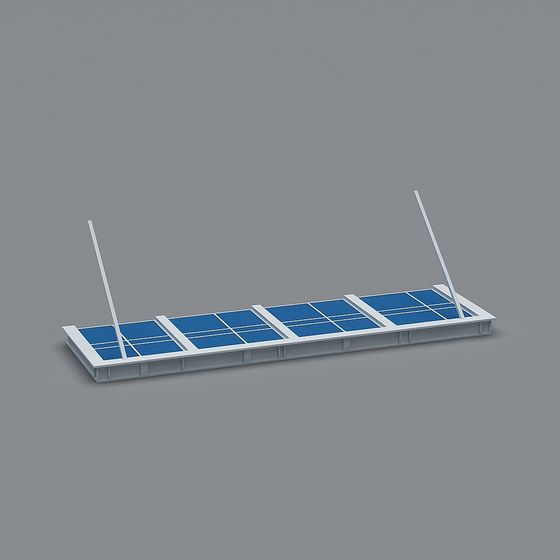 Low-Poly Tennis Court 3D Model for Creative Projects