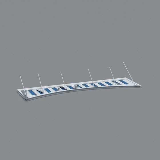 Urban Skyline Street Lamp 3D model