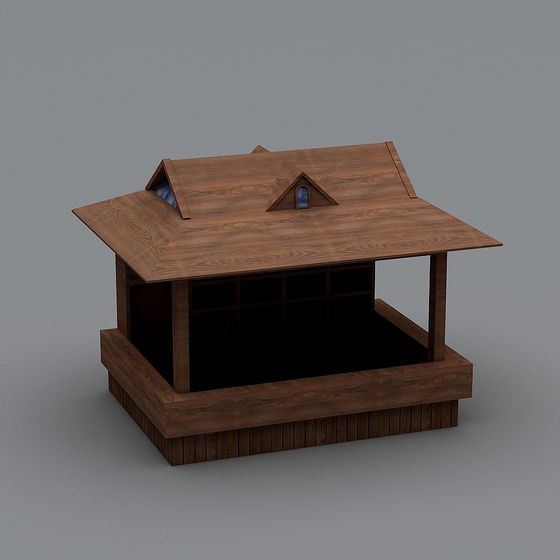 Cozy Wooden Cabin 3D model