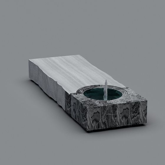 Exquisite Marble Fountain 3D Model
