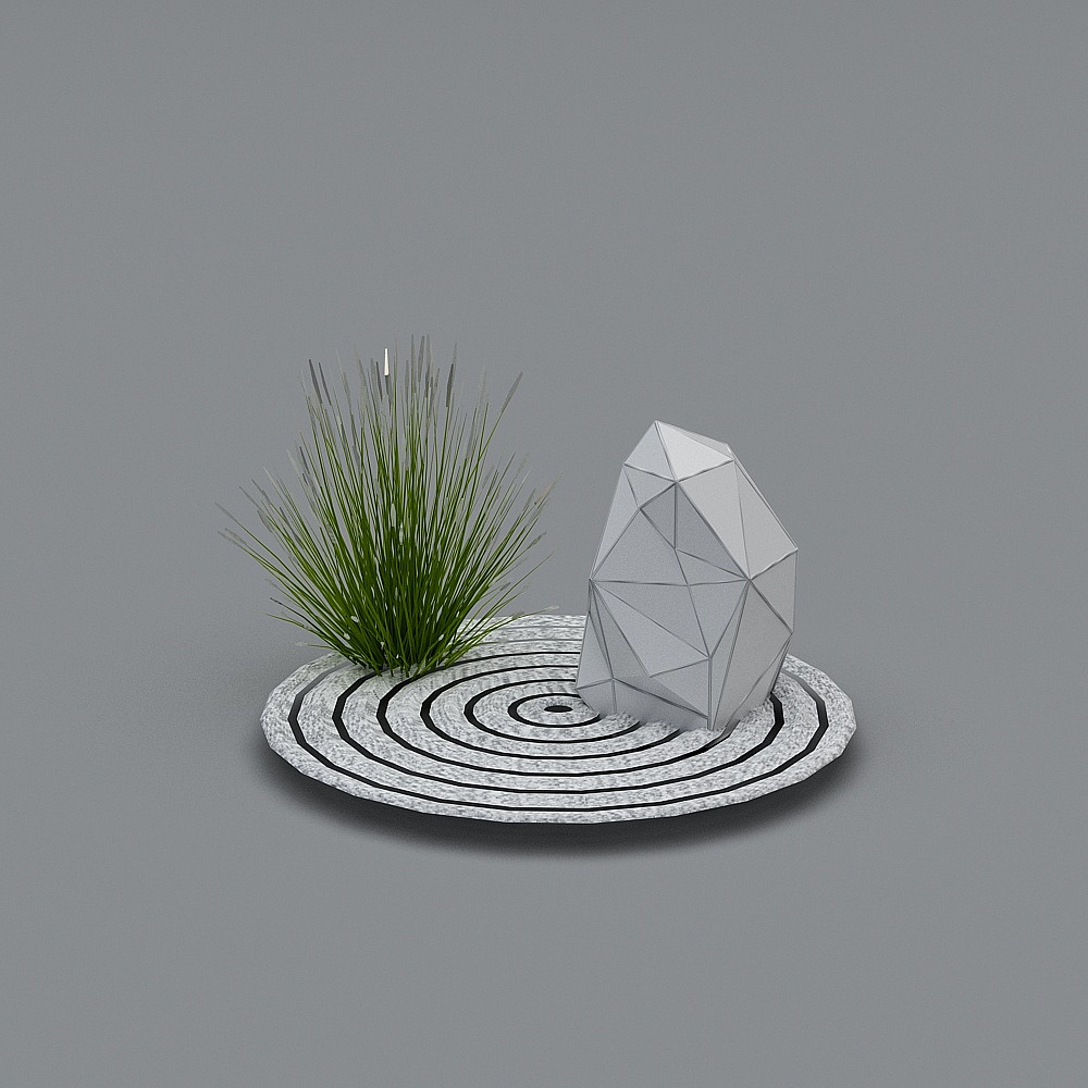 Chinese style stone water feature