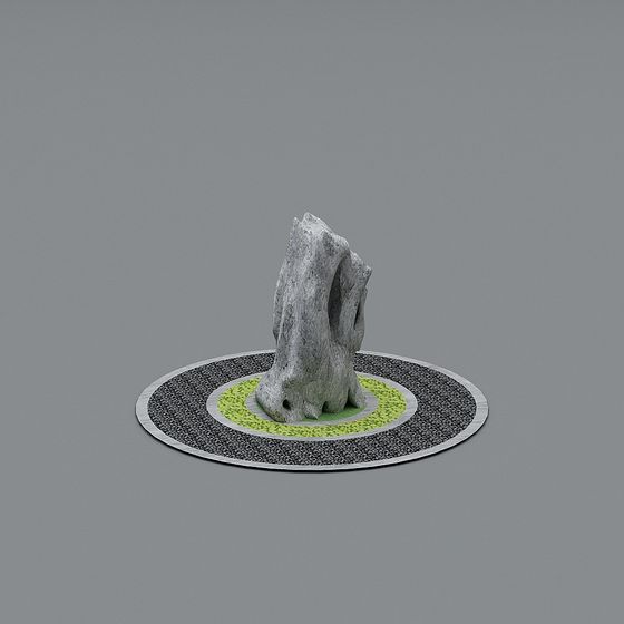 Solitary Boulder 3D Model