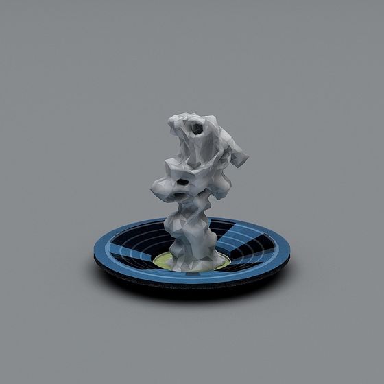 Abstract Sculpture 3D Model in Low Poly Style