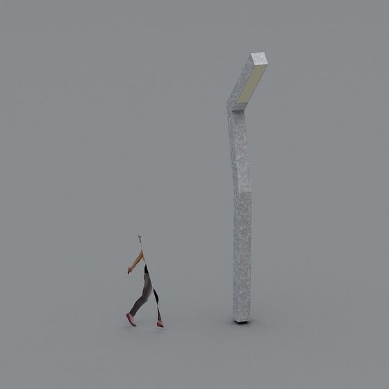 Stylish Modern Street Light 3D model for Urban Spaces