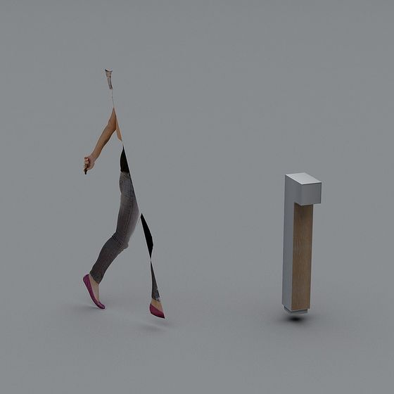Walking Abstract Figure 3D model