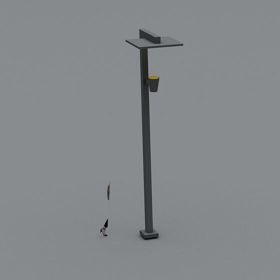 Modern Minimalist Street Lamp 3D model
