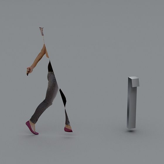 Walking Woman 3D Model - Celebrating Independence