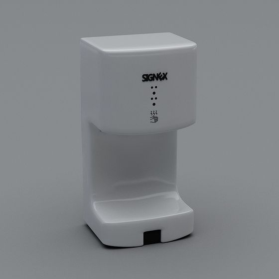 Sleek Hand Dryer 3D model for Modern Interiors