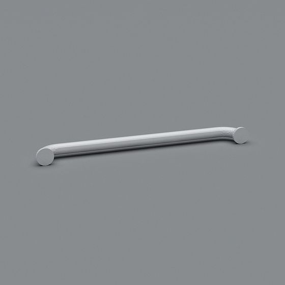 Elegant Curved Handrail 3D model