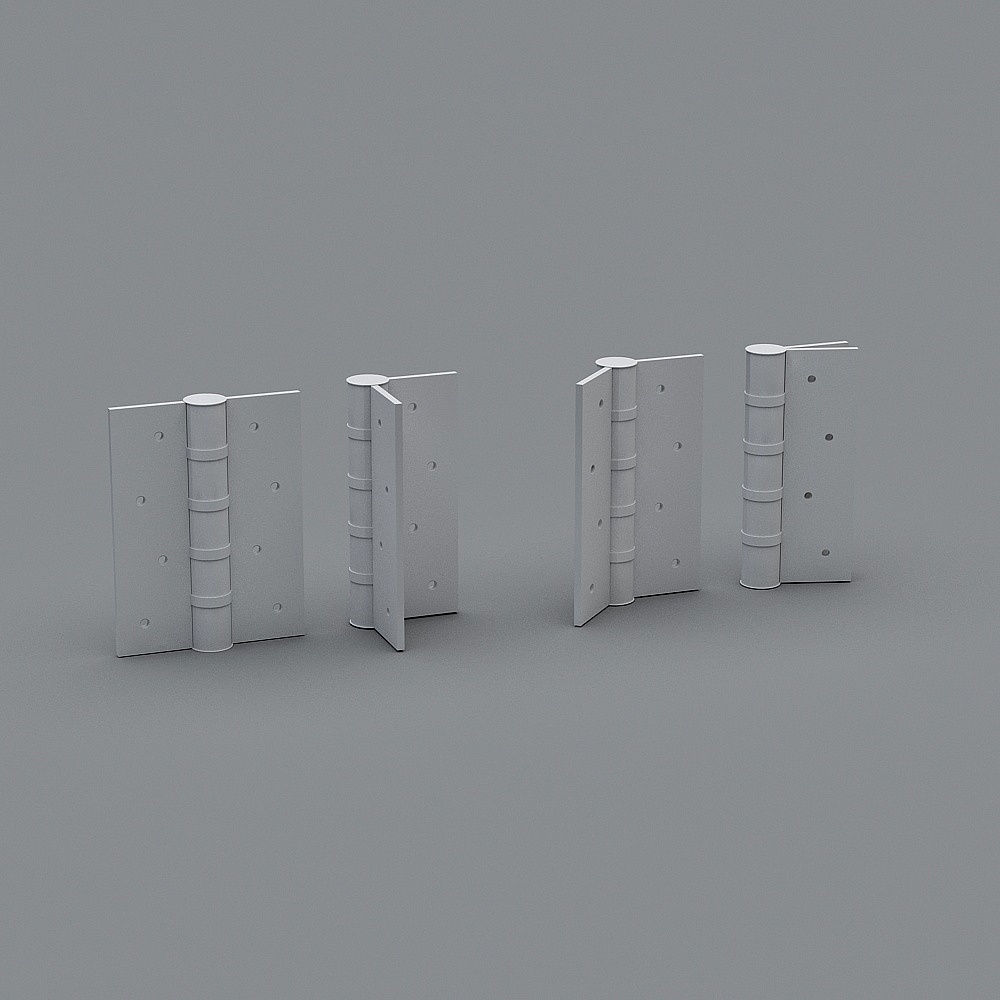 Stylish Low-Poly Door Hinge 3D Model Design