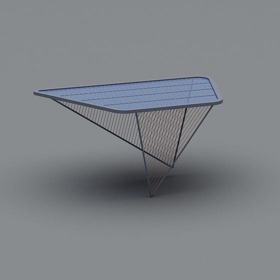 Floating Metal Mesh Table 3D model