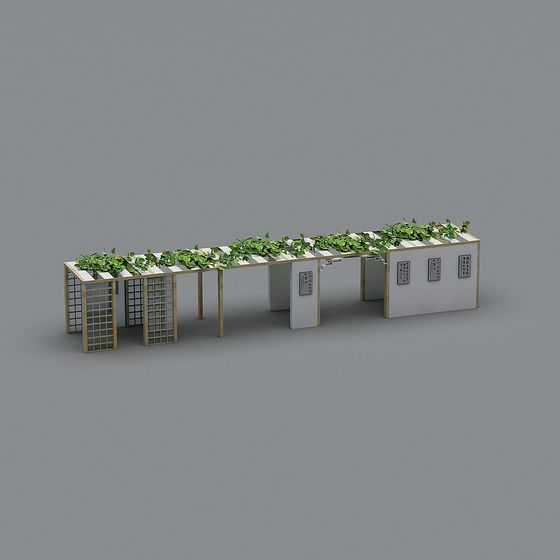 Vine Arbor 3D Model - Nature Meets Modern Aesthetics