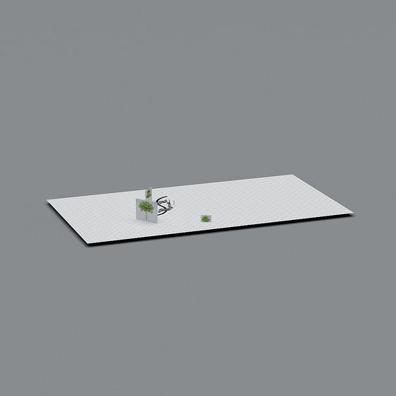 Urban Oasis Low-Poly 3D model